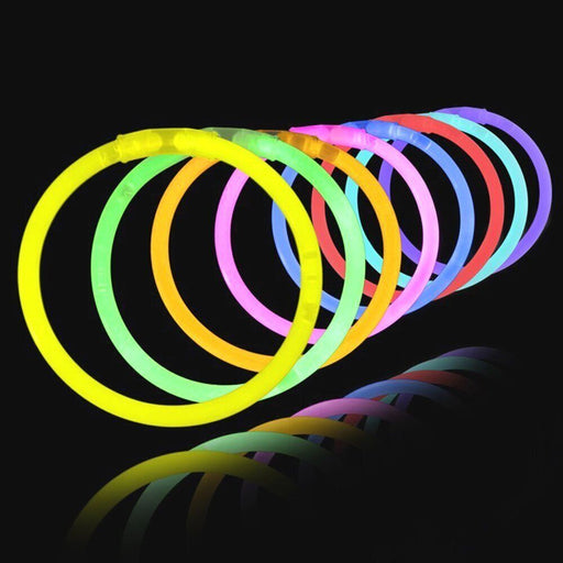 2 Pack Mixed Colour Glow Sticks Bracelets Party Glow In the Dark Glowsticks - Battery Mate