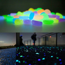 Load image into Gallery viewer, 2 Pack Pebbles Stone Glow in the Dark Rock Fish Tank Stones Garden Road Dec - Battery Mate