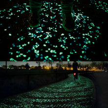 Load image into Gallery viewer, 2 Pack Pebbles Stone Glow in the Dark Rock Fish Tank Stones Garden Road Dec - Battery Mate