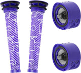 2 Pack Replacement Filter for Dyson V6 Vacuum Parts,Pre-Filters and HEPA Post-Filters Compatible with Dyson V6 Animal V6 Absolute Vacuum Cleaner,Replaces Part # 965661-01 & 966741-01 (2 Set)