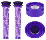 [4 Pack] Compatible Filters for Dyson V7 V8 Vacuum Parts | 2x Pre-Filters and 2x HEPA Post-Filters Replaces Part # 965661-01 and 967478-01