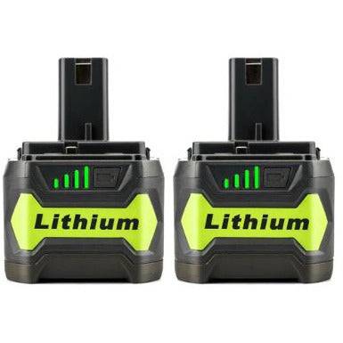 2 x Ryobi 18V Compatible Battery 6.0Ah P108 P104 ONE+ Plus BPL-1815 - Battery Mate