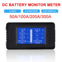 Load image into Gallery viewer, 200A LCD Display DC Battery Monitor Meter 200V Voltmeter Amp For RV System - Battery Mate
