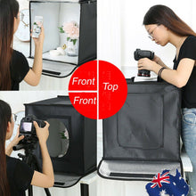 Load image into Gallery viewer, 2023 LARGE 80cm Photography Studio Portable LED Light Tent Photo Box + Backdrops - Battery Mate