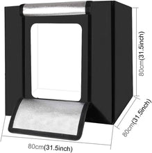 Load image into Gallery viewer, 2023 LARGE 80cm Photography Studio Portable LED Light Tent Photo Box + Backdrops - Battery Mate