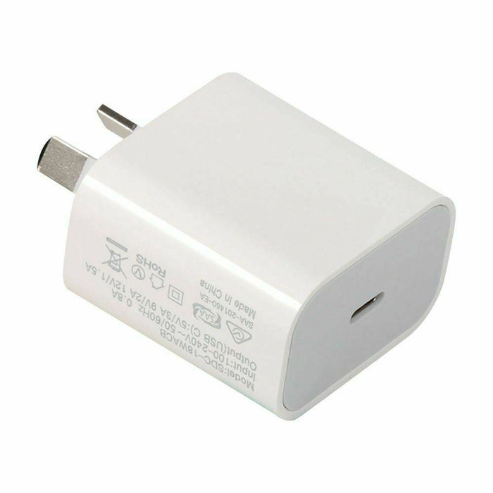 20W USB-C Power Adapter AU Block For iPhone 13 11 iPad Samsung Wall Fast Charger - Battery Mate