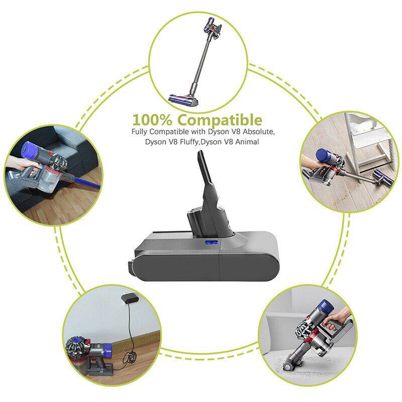 21.6V Replacement Vacuum Battery for Dyson 214730-01 V8 Absolute V8 SV10 Animal Exclusive - Battery Mate