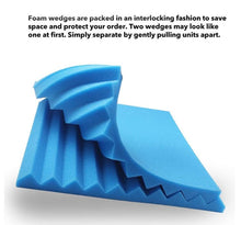 Load image into Gallery viewer, 24 Pcs Acoustic Panel Soundproof Studio Foam for Wall Sound-Absorbing Panel | Blue - Battery Mate