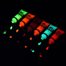 Load image into Gallery viewer, 24 Tubes 25ml Art Body Paint Glow inLight Face &amp; Body Paint with 6 Colors Glow Blacklight Neon Fluorescent for Party Clubbing Festival Halloween Makeup - Battery Mate