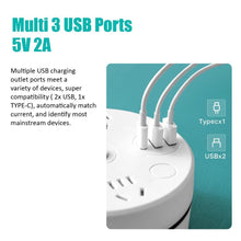 Load image into Gallery viewer, 2.8m Rotatable Extension Cord Power Strip 9 Outlets AC and USB Charging Ports AU - Battery Mate