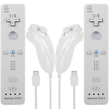 Load image into Gallery viewer, 2in1 Built-in Motion Plus Remote Nunchuck Controller For Nintendo Wii - Battery Mate