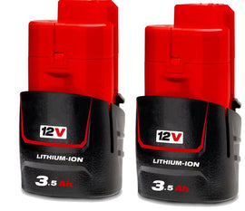 2Pack 12V 3.5Ah For Milwaukee M12 M12B3 LITHIUM Cordless Battery 48-11-2401 2440 - Battery Mate