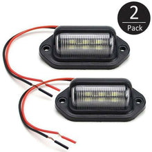 Load image into Gallery viewer, 2PCS 6 LED License Number Plate Light Lamps for Truck SUV Trailer Lorry 12/24V - Battery Mate
