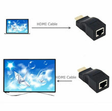 Load image into Gallery viewer, 2pcs HDMI Extender to Dual RJ45 Over Cat 5e/6 Network Ethernet Adapter 1080P 30M - Battery Mate