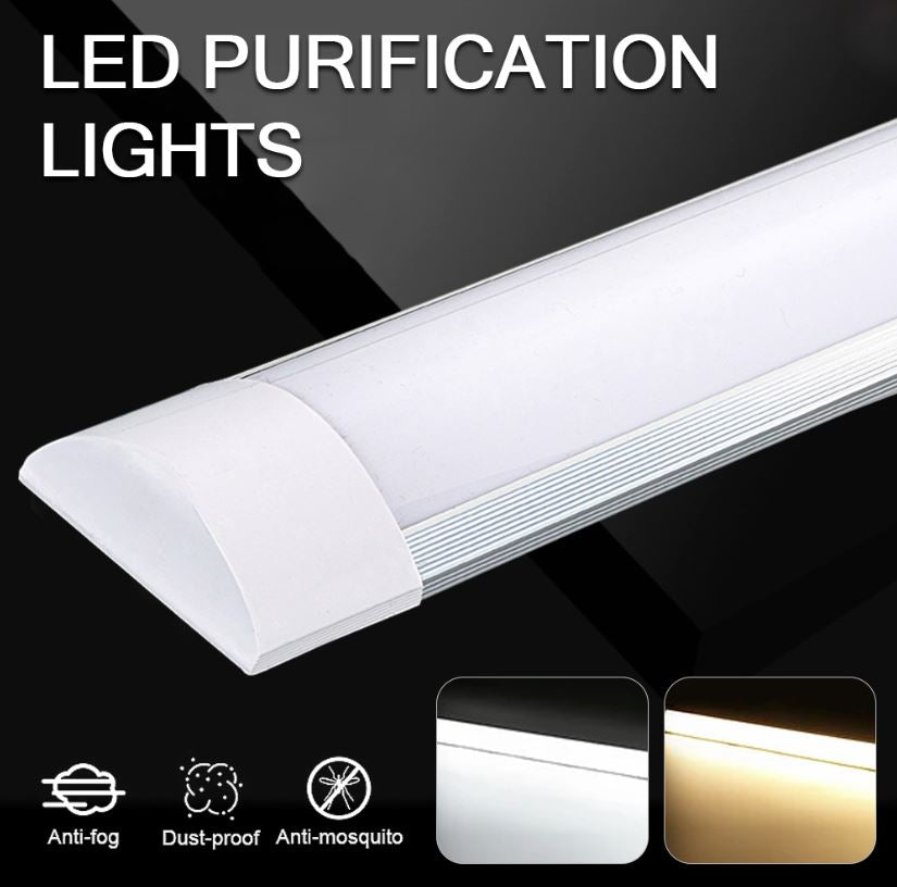2PCS LED Slim Ceiling Batten Light Daylight 120CM 1.2M 6500K 4FT Coolwhite - Battery Mate