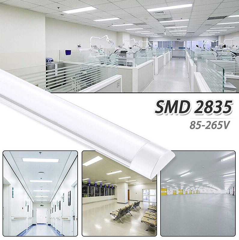 2PCS LED Slim Ceiling Batten Light Daylight 120CM 1.2M 6500K 4FT Coolwhite - Battery Mate