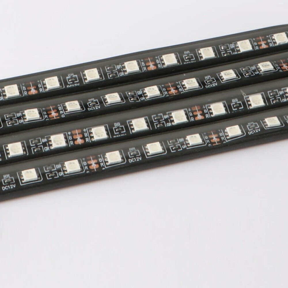 2X 120CM+ 2X 150CM RGB LED Underglow body Neon Light Kit App Under Car Tube Strip - Battery Mate