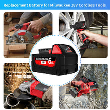 Load image into Gallery viewer, 2x Compatible 18V 6.0Ah Lithium XC Battery For Milwaukee M18 48-11-1840 48-11-1860 Extended - Battery Mate
