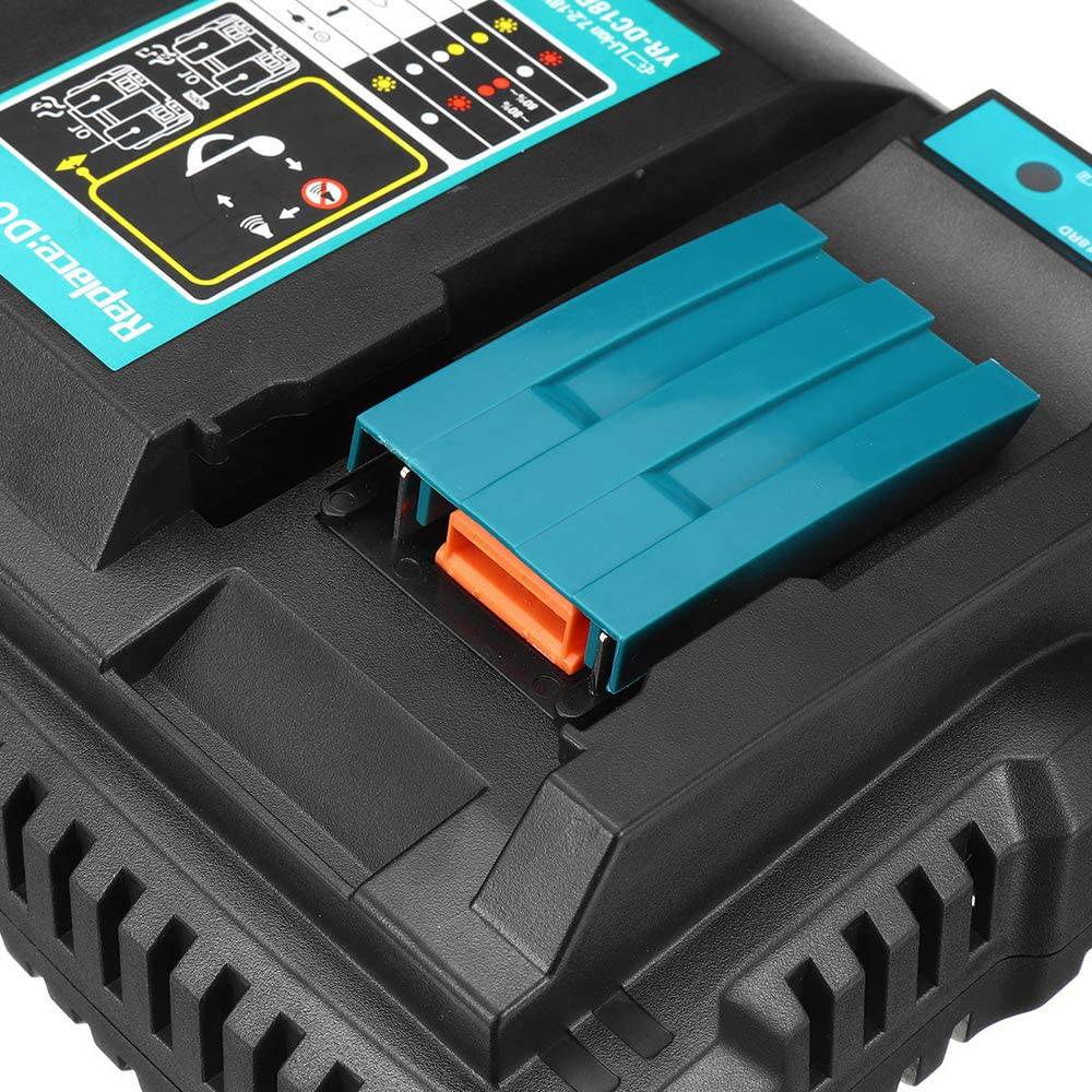2x Replacement Battery + Charger Combo Compatible with Makita 18V Cordless Power Tools - Battery Mate