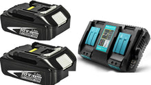 Load image into Gallery viewer, 2x Replacement Battery + Charger Combo Compatible with Makita 18V Cordless Power Tools - Battery Mate