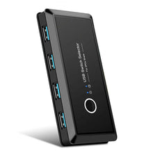 Load image into Gallery viewer, 2x4 USB 3.0 Switcher 2 PCs Sharing 4 USB Devices for Keyboard Mouse Printer - Battery Mate
