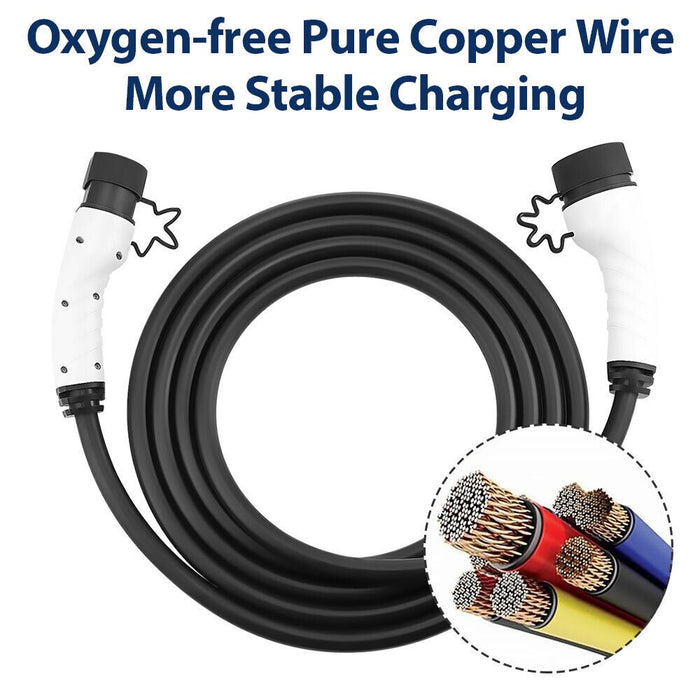 32A/3Phase 22kW 5Meter EV Power Type 2 to Type 2 Charging Cable with Storage Bag - Battery Mate