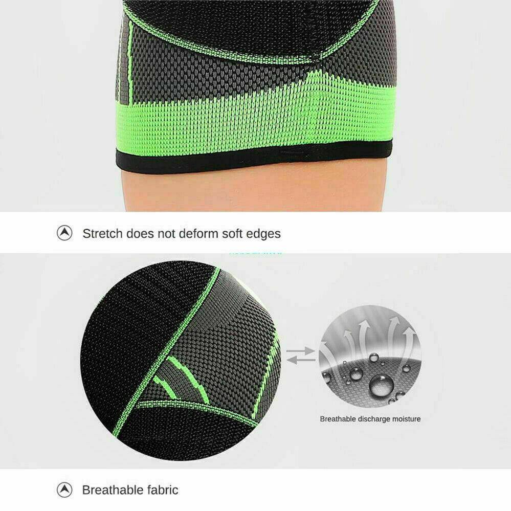 3D Weaving Knee Brace Breathable Sleeve Support Running Jogging Sports Leg - Battery Mate