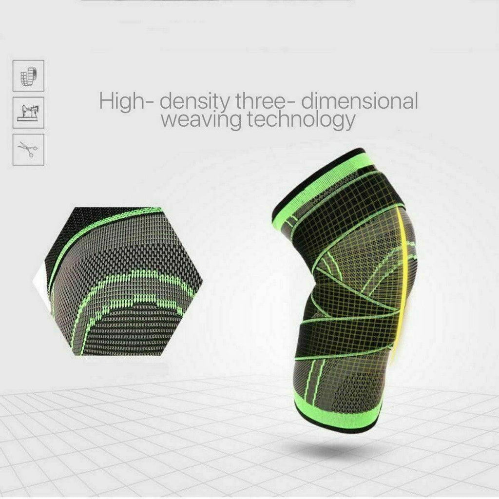 3D Weaving Knee Brace Breathable Sleeve Support Running Jogging Sports Leg - Battery Mate