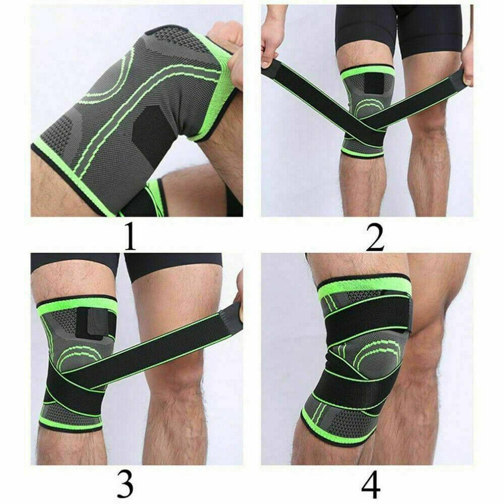 3D Weaving Knee Brace Breathable Sleeve Support Running Jogging Sports Leg - Battery Mate