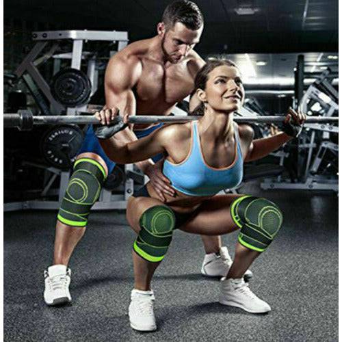 3D Weaving Knee Brace Breathable Sleeve Support Running Jogging Sports Leg - Battery Mate