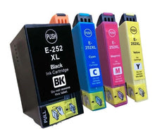 Load image into Gallery viewer, 4 Pack Epson 252XL Compatible Ink Cartridges [C13T253192-C13T253492] [1BK,1C,1M,1Y] - Battery Mate