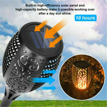 Load image into Gallery viewer, 4 Pack Flame Solar Torch Light Waterproof Flickering Dancing Garden Lantern Lamp - Battery Mate