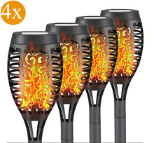 Load image into Gallery viewer, 4 Pack Flame Solar Torch Light Waterproof Flickering Dancing Garden Lantern Lamp - Battery Mate