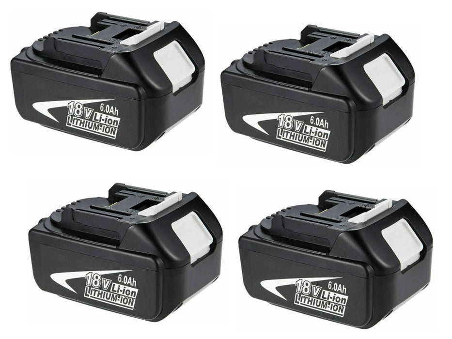 4 Pack For 18V Makita Battery Replacement | BL1860B 6000mAh Li-ion Battery - Battery Mate