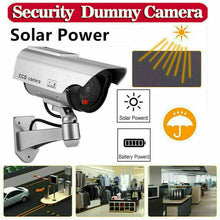 Load image into Gallery viewer, 4 Pack | Solar Power Dummy Fake Security Camera Outdoor Blinking LED Light Surveillance - Battery Mate