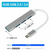 Load image into Gallery viewer, 4 Port USB C HUB 3.0 Type C Multi Splitter OTG Adapter for PC Laptop Mac Android - Battery Mate