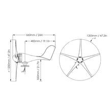 Load image into Gallery viewer, 400W DC 12V 5 Blades Wind Turbine Generator With Charger Controller Home Power - Battery Mate