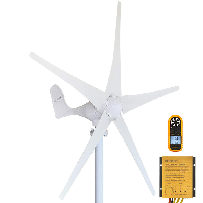 400W DC 12V 5 Blades Wind Turbine Generator With Charger Controller Home Power - Battery Mate