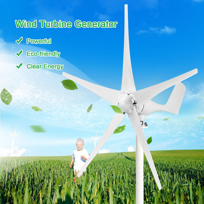 400W DC 12V 5 Blades Wind Turbine Generator With Charger Controller Home Power - Battery Mate