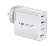 Load image into Gallery viewer, 48W Fast Charger PD USB Type C Hub Wall Plug Travel Adapter with 4 ports - Battery Mate