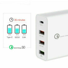 Load image into Gallery viewer, 48W Fast Charger PD USB Type C Hub Wall Plug Travel Adapter with 4 ports - Battery Mate