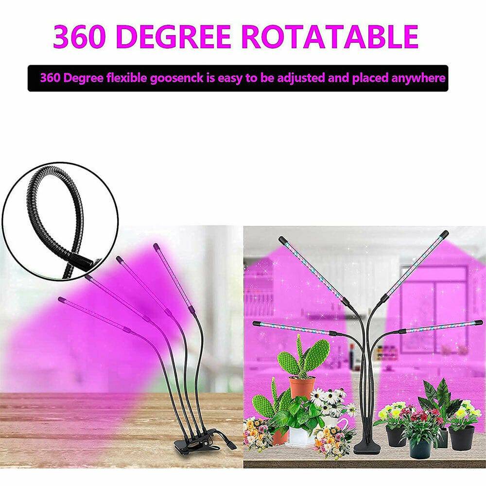 battery plant grow light 4Head LED Grow Light Plant Light Panel Growing Plant Veg Flower Indoor – Tavice USA