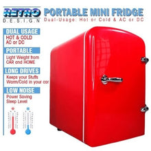 Load image into Gallery viewer, 4L Retro Mini Portable Fridge Cosmetic Beauty Car Caravan Medication freeze - Battery Mate