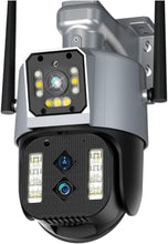 Load image into Gallery viewer, 4MP Wifi Camera Three Dual Lens 10X Zoom Security Protection Video Surveillance Auto Tracking - Battery Mate