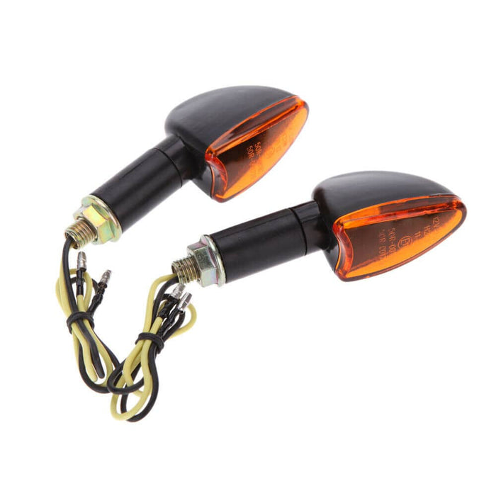 4pcs 12V Motorcycle Bike Bulb Amber Front & Back Turn Signal Indicator Light - Battery Mate