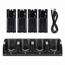 Load image into Gallery viewer, 4x Rechargeable Battery Pack &amp; Wii Controller Charger Dock Station for Nintendo - Battery Mate