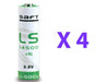 4x Saft LS14500 Lithium Primary Battery 3.6V AA R6 Li-SOCl2 - Battery Mate