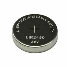 Load image into Gallery viewer, 5 Pack 3.6V LiR2450 Rechargeable Coin Button Cell Battery Li-ion replaces CR2450 - Battery Mate