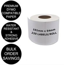 Load image into Gallery viewer, 5 Rolls | Dymo Compatible SD99014 LabelWriter 450 Seiko Product Labels 54mm x 101mm 99014 - Battery Mate