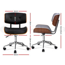 Load image into Gallery viewer, Office Chair Computer Gaming Chairs Leather Fabric Seat Study Work Tilt | Black - Battery Mate